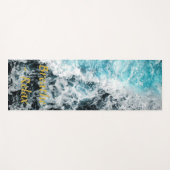 Blue Black Ocean Waves Hawaii Yogamat (Voorkant (horizontaal))