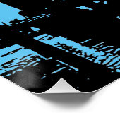 Blue Black Pop Art London Tower Bridge Poster (Coin)