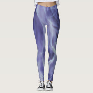 Blue Black Smoky Art Leggings