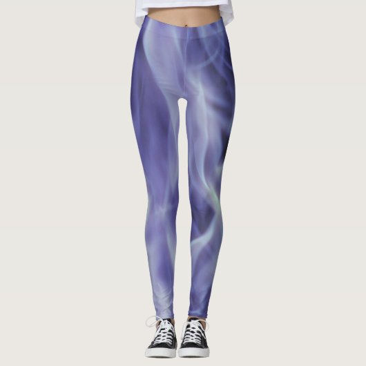 Blue Black Smoky Art Leggings (Voorkant)