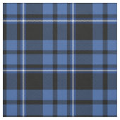 Blue Black Tartan Pset Scottish Pattern Stof (Swatch)