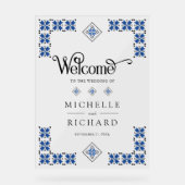 Blue Black Ukrainian Wedding Welcome (Recto)