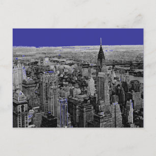 Blue Black White New York City Briefkaart