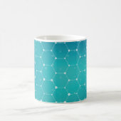 Blue Blauwgroen DNA Patroon Koffiemok (Center)