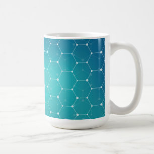 Blue Blauwgroen DNA Patroon Koffiemok