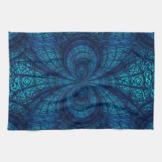 Blue Blauwgroen Pattern Kitchen Towels Theedoek (Horizontaal)