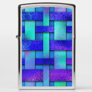 Blue Blaze Faux Metallic Paint Weaved Effect