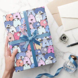 Blue Bliss Honden Cadeaupapier