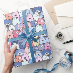 Blue Bliss Honden Cadeaupapier