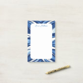 Blue Bliss Organic Floral Post-it® Notes (Op bureau)