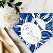 Blue Bliss Organic Floral Wedding Kaart