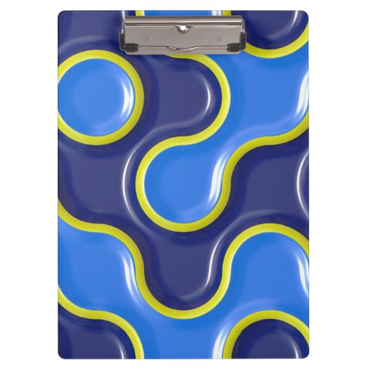 Blue Blob Pattern Klembord (Voorkant)