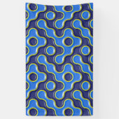 Blue Blob Pattern Spandoek (Verticaal)