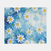 Blue Bloom Fleece Deken (Voorkant (Horizontaal))