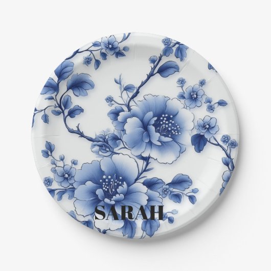 Blue Bloom Paper Bord (Voorkant)