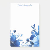 Blue Blooms boodschappenlijstje CUSTOM Post-it® Notes (Voorkant)