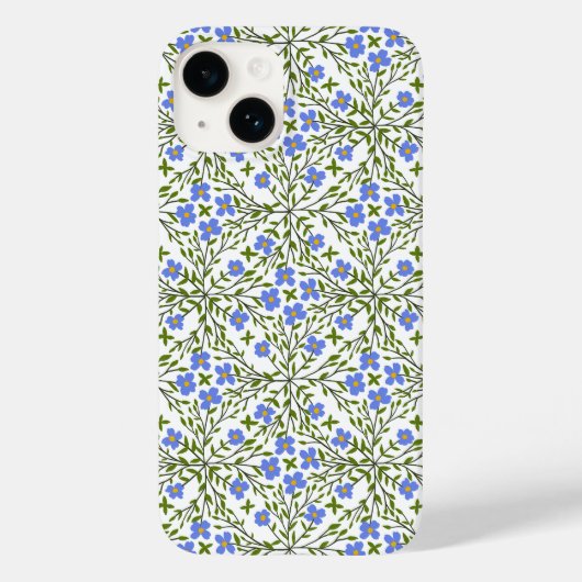 Blue Blooms Ditsy Floral iPhone / coque ipad (Verso)