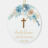 Blue Blossom Communion Chalice Keepsake Ornament" Keramisch Ornament (Links)