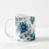 Blue Blossom Elegance/Blooms in Blue Coffee Mok (Links)