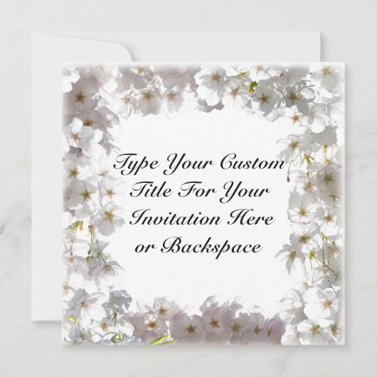 Blue Blossom Invitalized RSVP-kaarten Kaart (Voorkant)