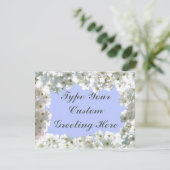 Blue Blossom Invitalized RSVP-kaarten Kaart (Staand voorkant)