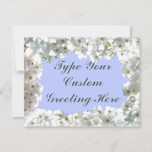 Blue Blossom Invitalized RSVP-kaarten Kaart
