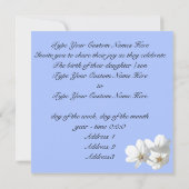 Blue Blossom Invitalized RSVP-kaarten Kaart (Achterkant)