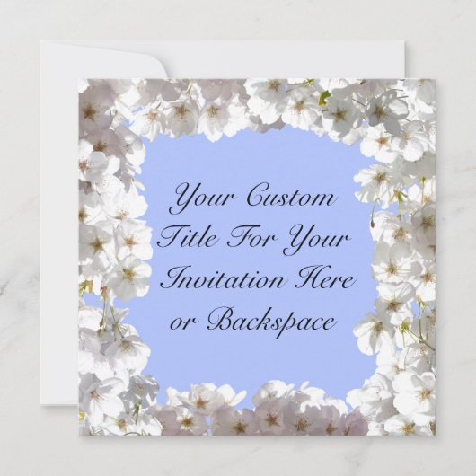 Blue Blossom Invitalized RSVP-kaarten Kaart (Voorkant)