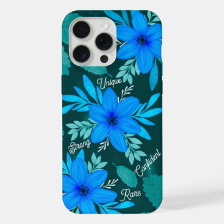 Blue Blossom Sterkte iPhone Hoesje iPhone 15 Pro Max Hoesje