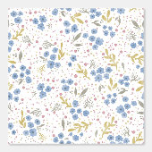 Blue Blossoms Watercolor Seamless Pattern Behang (Voorkant)