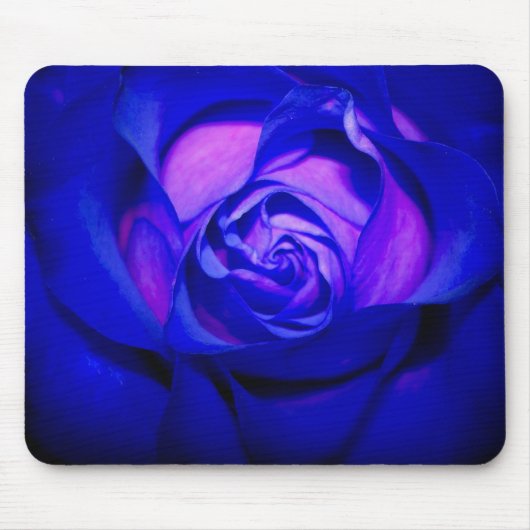 Blue Blushing Roos Mousepad Muismat (Voorkant)