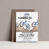 Blue BMX course vélo d'anniversaire invitation gar