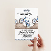 Blue BMX course vélo d'anniversaire invitation gar