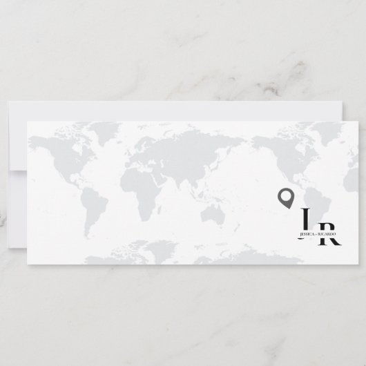 Blue Boarding pass bruiloft bewaar de datum ticket Kaart (Achterkant)