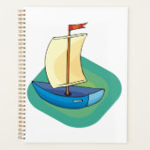 Blue Boat Spiral Planner (Voorkant)