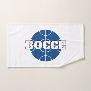 Blue Bocce Ball Logo serviette personnalisée