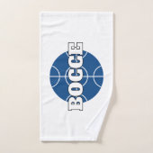 Blue Bocce Ball Logo serviette personnalisée (Serviette à main)