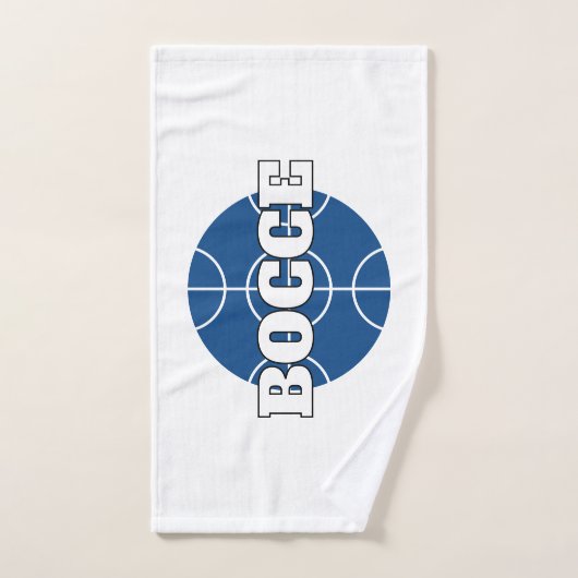 Blue Bocce Ball Logo serviette personnalisée (Serviette à main)