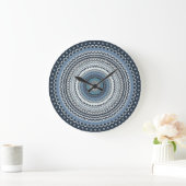 Blue Bohemian Mandala Grote Klok (Huis)