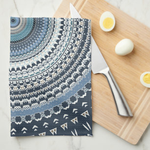 Blue Bohemian Mandala   Theedoek