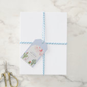 Blue Boho Arch Cactus Speelgoed Jongen Baby shower Cadeaulabel (Met Touw)