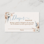 Blue boho Baby Baby shower Boy Raffle Kaart (Voorkant)