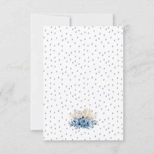 Blue Boho Baby Shower Invitation (Dos)