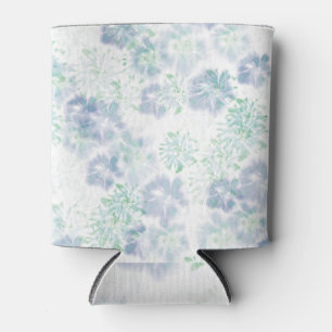 Blue Boho Blooming Flowers Floral Tie Dye Pattern Blikjeskoeler