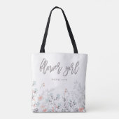 Blue Boho Botanische bruiloft | BLOEMENMEISJE Tote Bag (Achterkant)