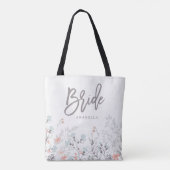 Blue Boho Botanische bruiloft | Bruid Draagtas (Achterkant)