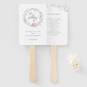 Blue Boho Botanische bruiloft Handwaaier