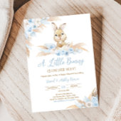 Blue Boho Bunny Baby shower Kaart