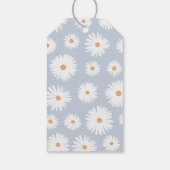 Blue Boho Daisy Birthday Party Hartelijk dank Cadeaulabel (Achterkant)