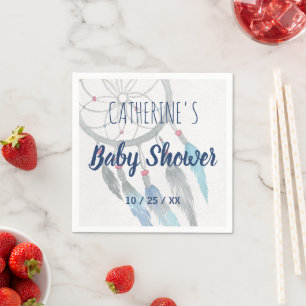 Blue Boho Dreamweaver Baby shower Servet